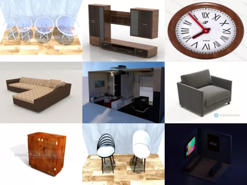 Top 10 Livingroom 3D Models Resources Latest 2022