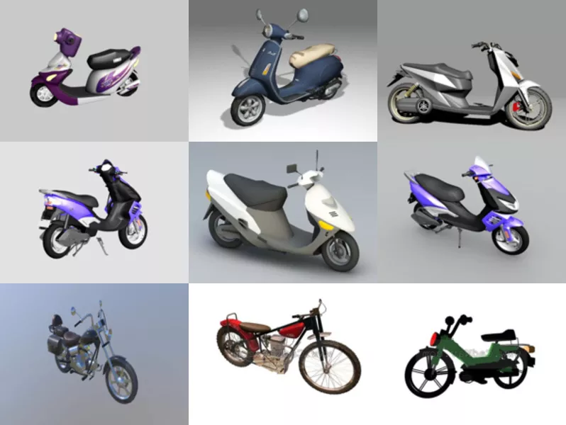 Top 10 Moped 3D Models for Free Newest 2022