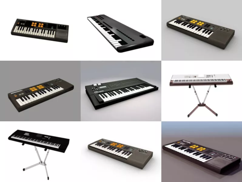 Top 10 Musical Keyboard 3D Models Most Recent 2022