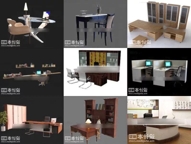 Top 10 Office Desk 3D Models for Free Newest 2022
