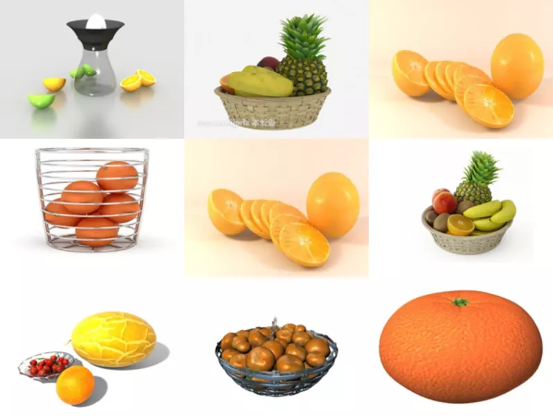 Top 10 Orange Fruit 3D Models Most Recent 2022