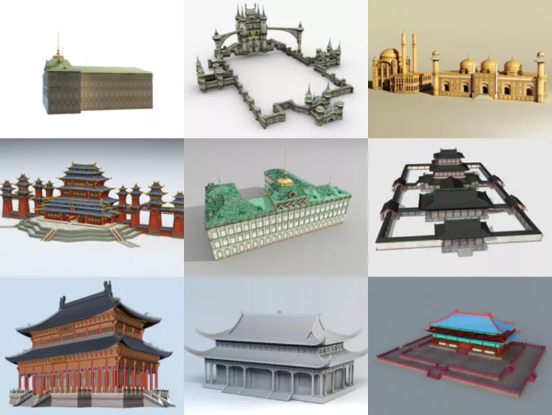 Top 10 Palace Building 3D Models for Design Latest 2022