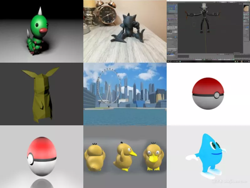 Top 10 Pokemon 3D Models for Design Latest 2022