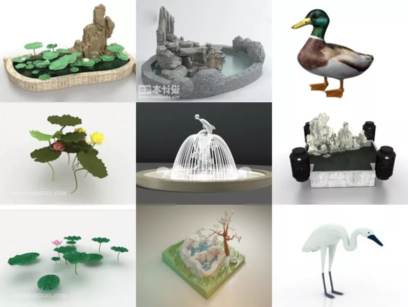 Top 10 Pond 3D Models Latest 2022