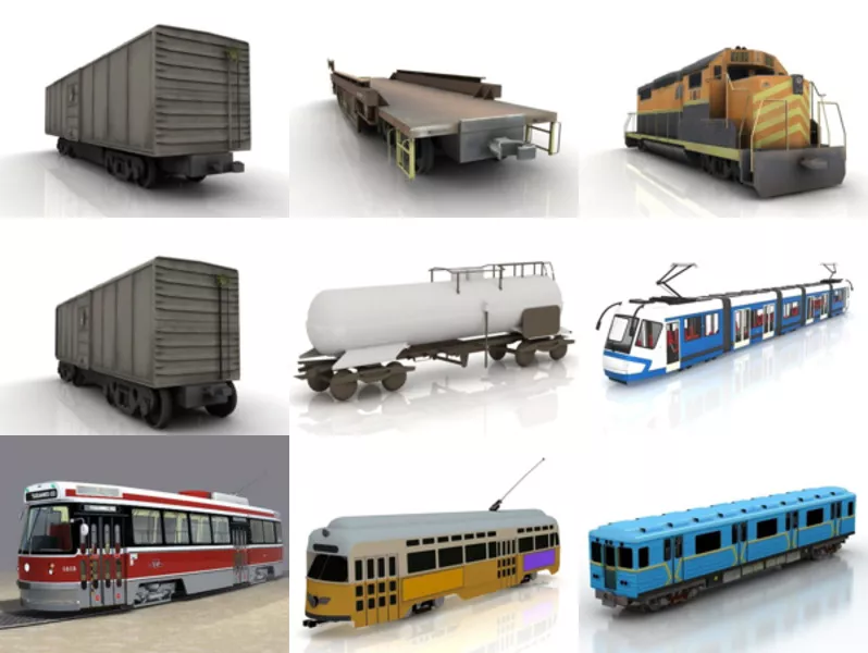Top 10 Rail Transport 3D Models Newest 2022