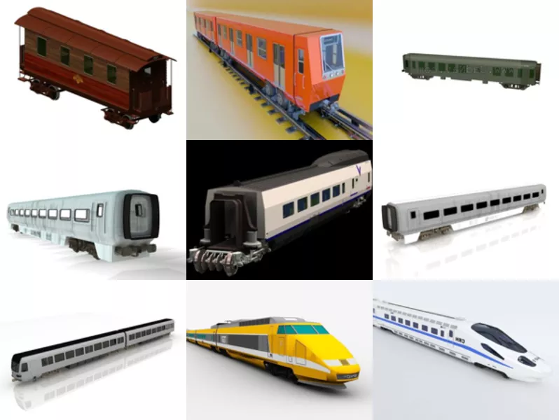 Top 10 Railway Passenger Car 3D Models Newest 2022