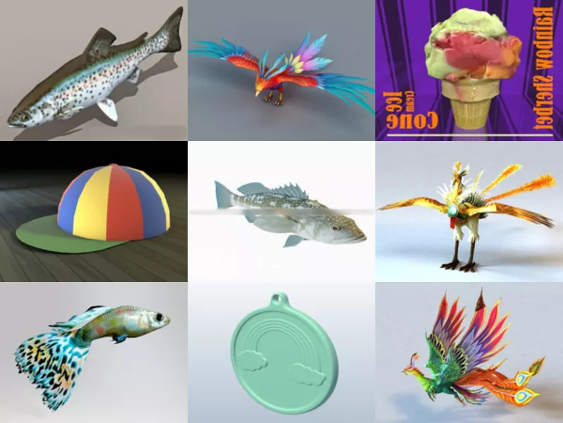 Top 10 Rainbow 3D Models Most Recent 2022