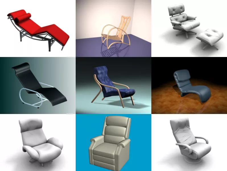 Top 10 Reclining Chair 3D Models for Design Latest 2022