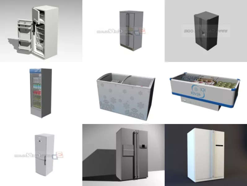 Top 10 Refrigerator And Freezer 3D Models for Rendering Latest 2022