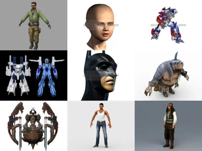 Top 10 Role 3D Models for Rendering Latest 2022