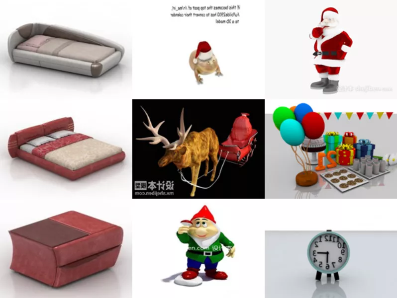 Top 10 Santa 3D Models for Design Newest 2022
