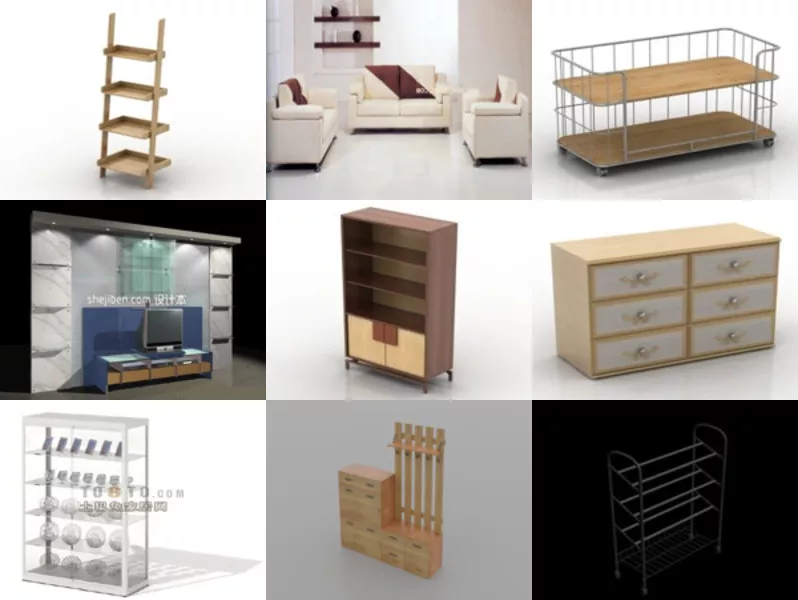 Top 10 Free 3D Shelves Models for Design Latest 2022