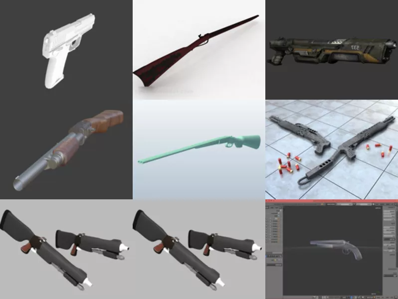 Top 10 Shotgun 3D Models Latest 2022