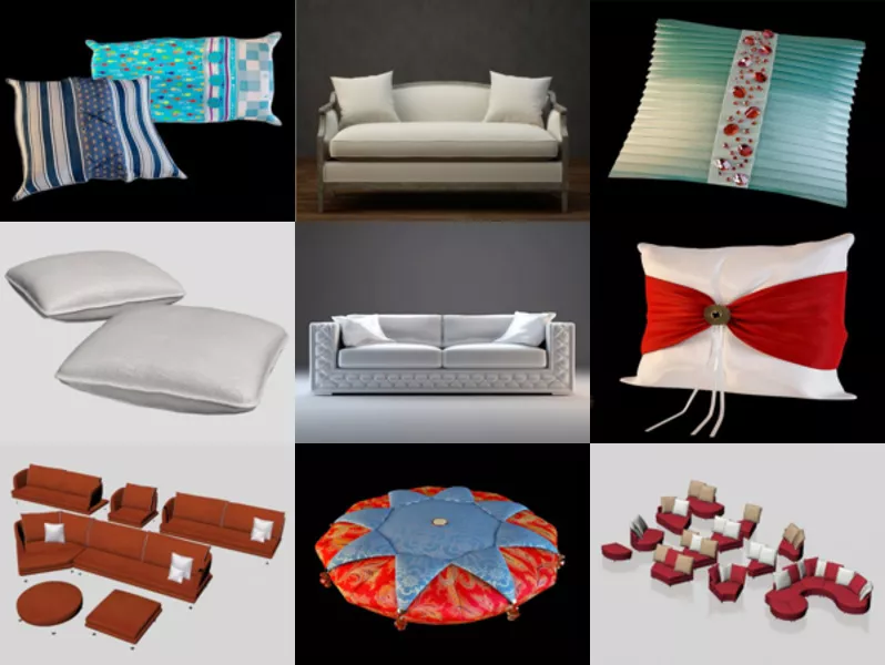 Top 10 Sofa Pillow 3D Models for Design Most Recent 2022