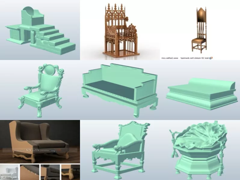 Top 10 Throne 3D Models Newest 2022