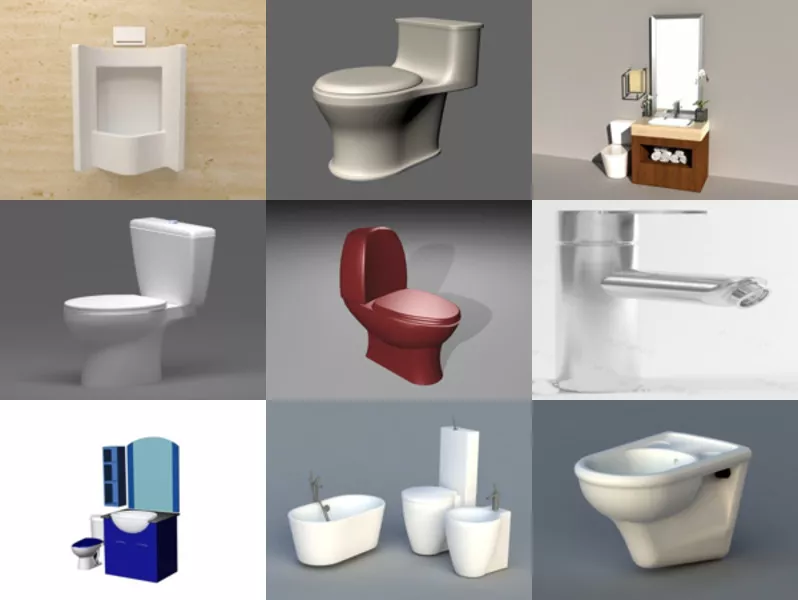 Top 10 Toilets 3D Models Latest 2022