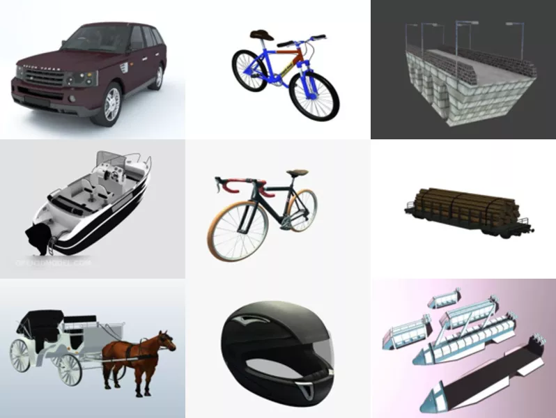 Top 10 Transportation 3D Models Newest 2022