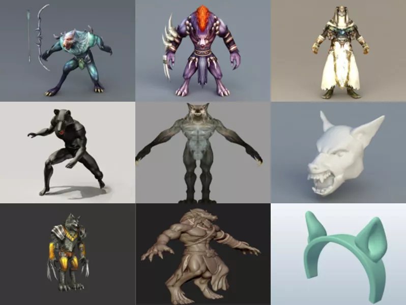 Top 10 Werewolf 3D Models Latest 2022