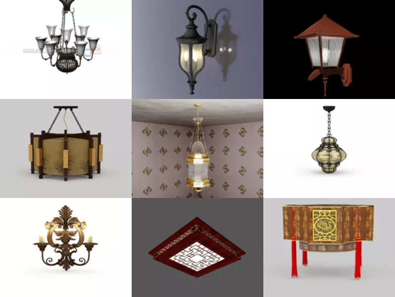 Top 11 Antique Lighting 3D Models for Rendering Most Recent 2022