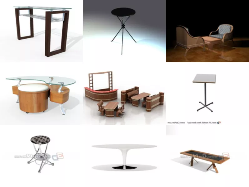 Top 11 Bar Tables 3D Models Stuff Latest 2022