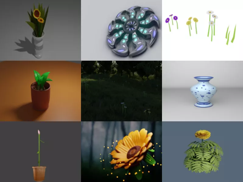 Top 11 Blender Flower 3D Models Stuff Latest 2022