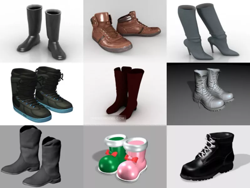 Top 11 Boots 3D Models for Free Latest 2022