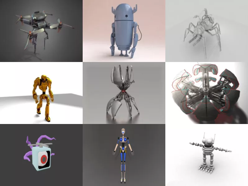 Top 11 Bot 3D Models for Design Newest 2022
