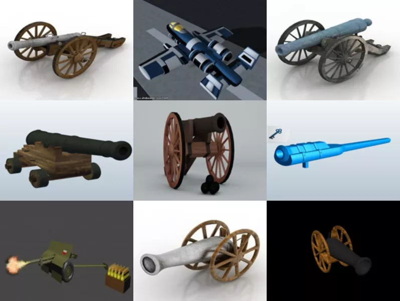 Top 11 Cannon 3D Models for Design Newest 2022