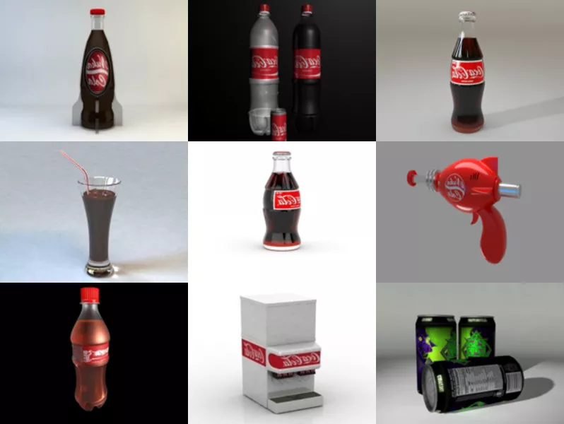 Top 11 Cola 3D Models for Design Latest 2022