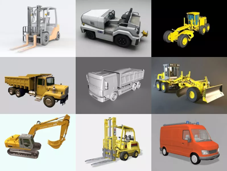 Top 11 Free 3D Engineering Vehicles Models for Free Newest 2022