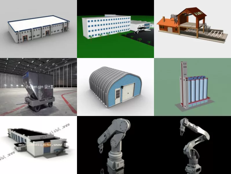Top 11 Factory 3D Models Newest 2022