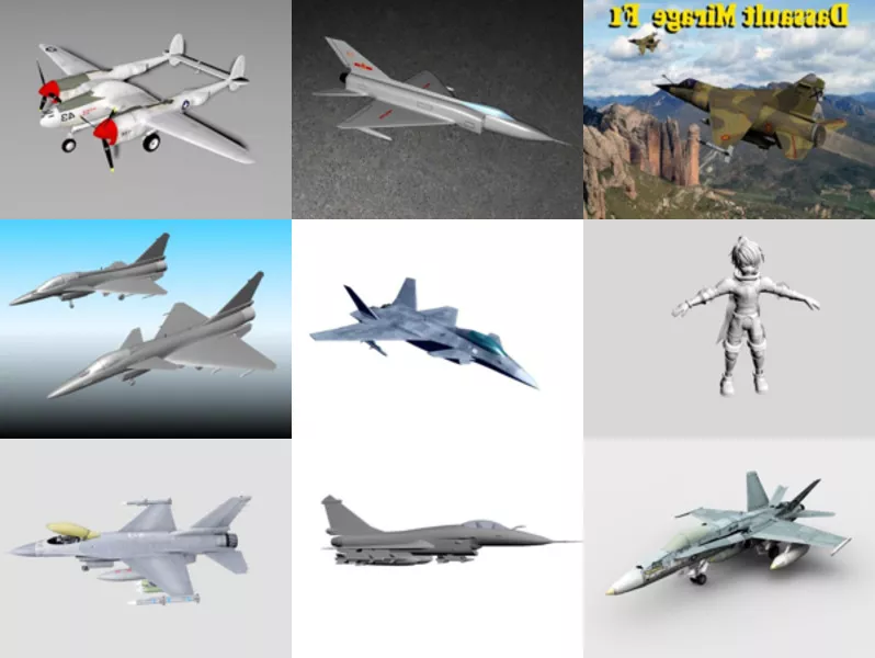 Top 11 Free 3D Fighter Models for Design Newest 2022