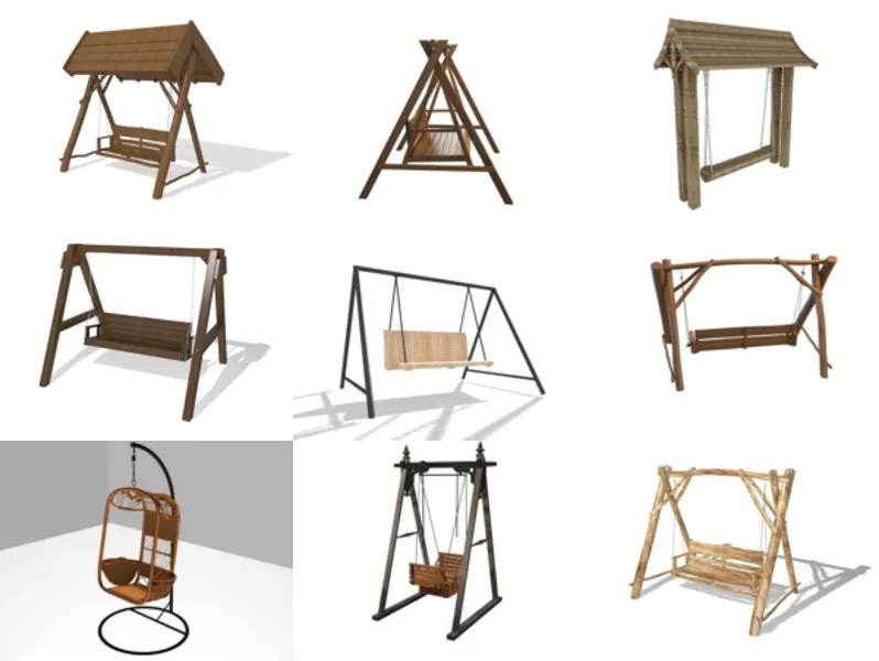 Top 11 Garden Swing 3D Models for Free Latest 2022