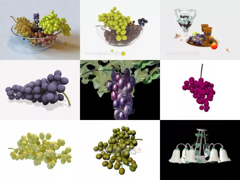 Top 11 Grape 3D Models Stuff Newest 2022