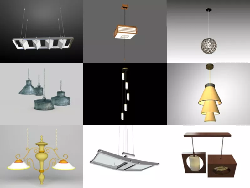 Top 11 Hanging Light 3D Models for Rendering Newest 2022