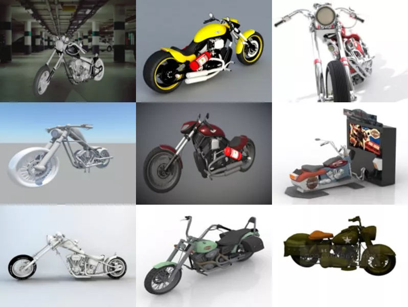 Top 11 Harley 3D Models for Free Newest 2022