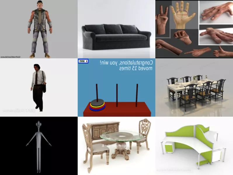 Top 11 Person 3D Models for Rendering Latest 2022