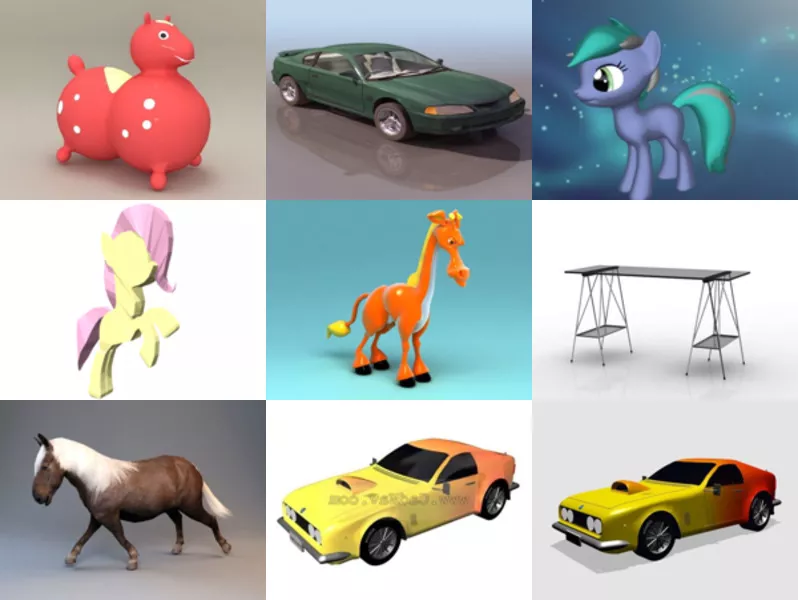 Top 11 Pony 3D Models for Free Newest 2022