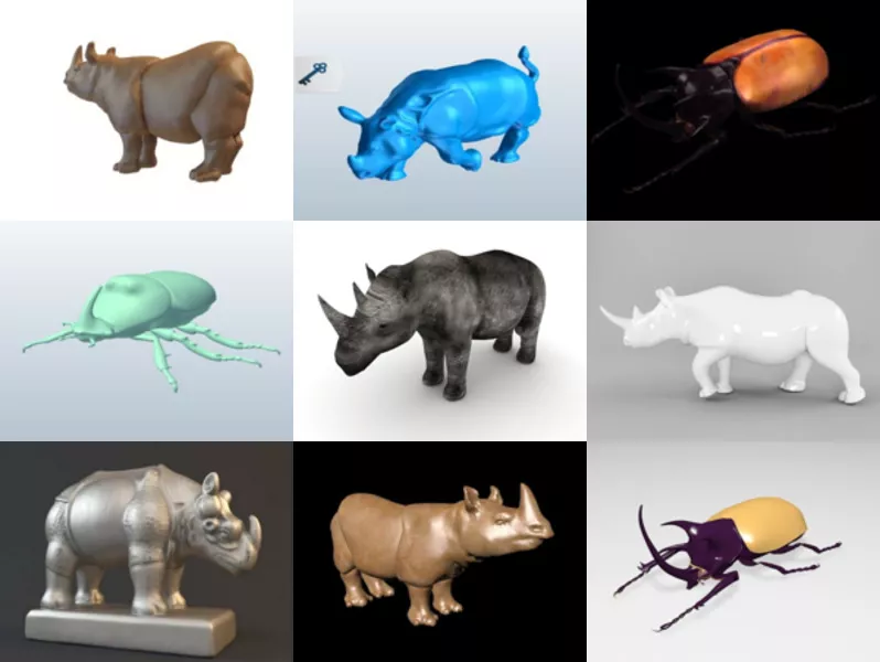 Top 11 Rhinoceros 3D Models for Free Newest 2022