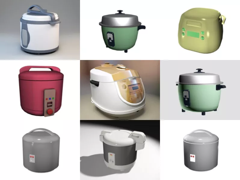 Top 11 Rice Cooker 3D Models Latest 2022