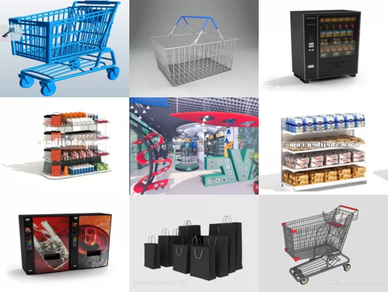 Top 11 Shopping 3D Models for Free Most Recent 2022