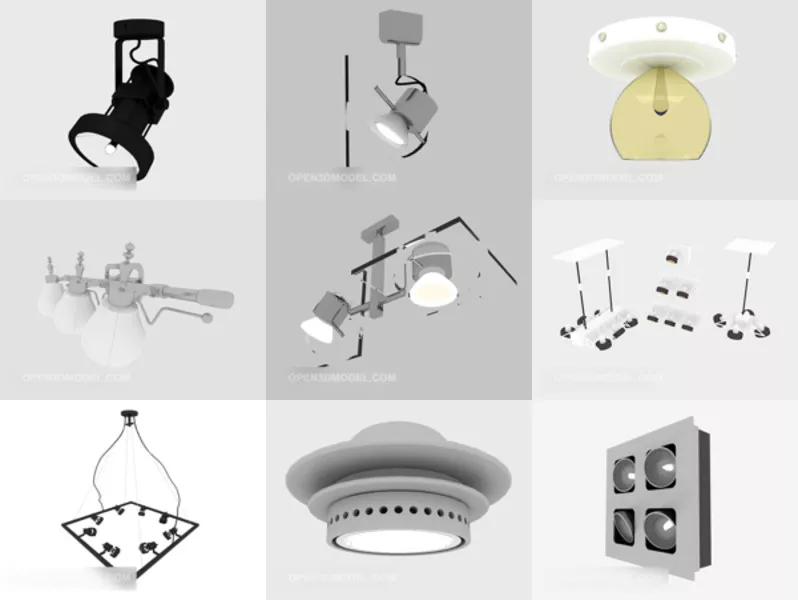 Top 11 Spotlights 3D Models for Free Newest 2022