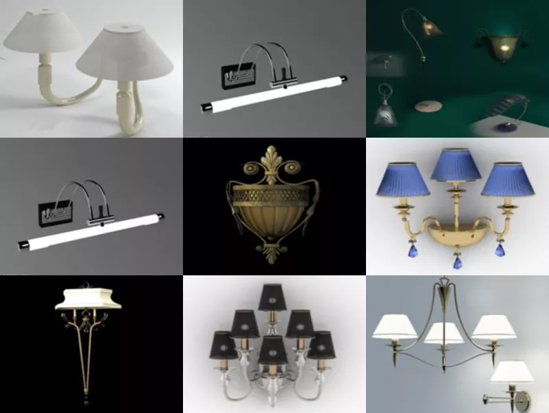 Top 11 Wall Lamps 3D Models for Free Latest 2022