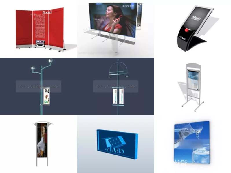 Top 12 Advertising 3D Models Latest 2022