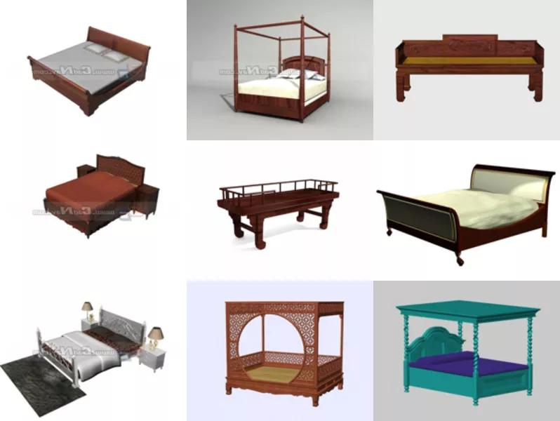 Top 12 Antique Beds 3D Models Resources Latest 2022