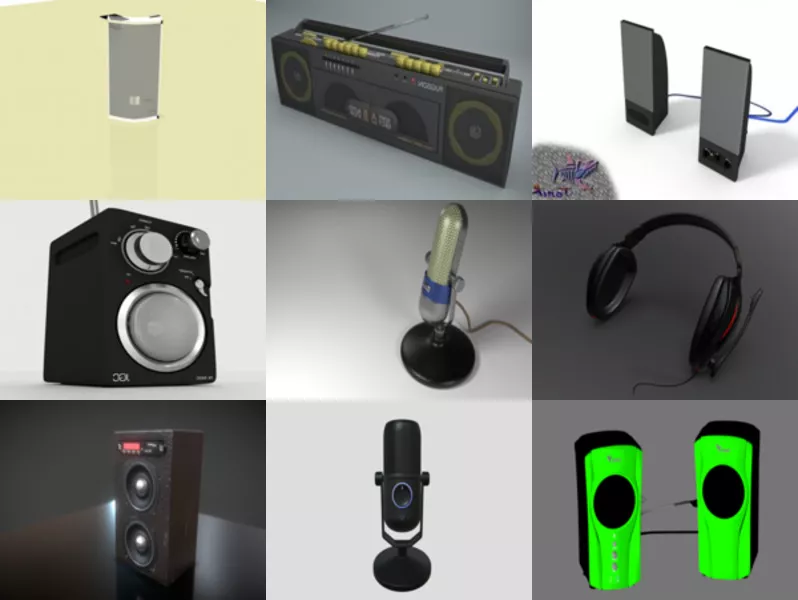 Top 12 Blender Audio 3D Models Latest 2022