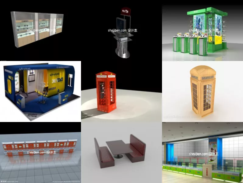 Top 12 Booth 3D Models for Design Newest 2022