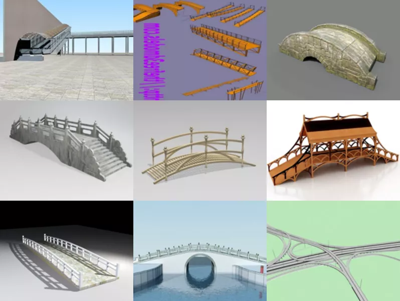 Top 12 Bridges 3D Models for Rendering Latest 2022