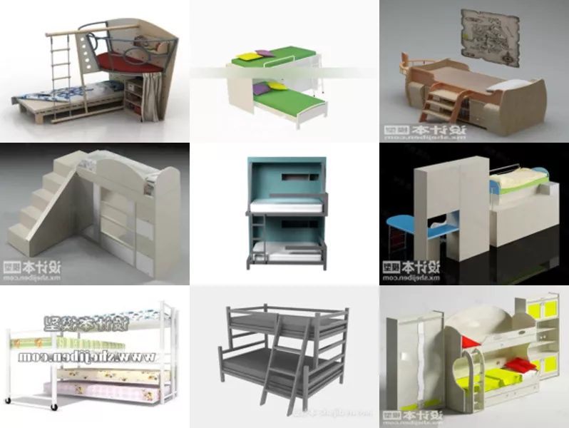 Top 12 Bunkbed 3D Models for Free Newest 2022