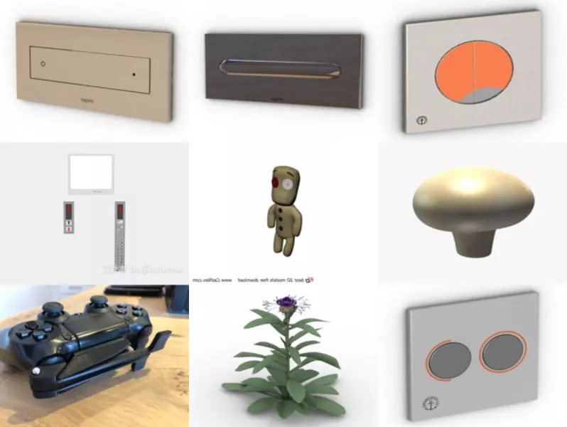 Top 12 Button 3D Models Newest 2022